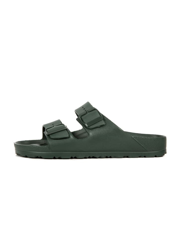 babunkers Pantoletten  in khaki günstig kaufen
