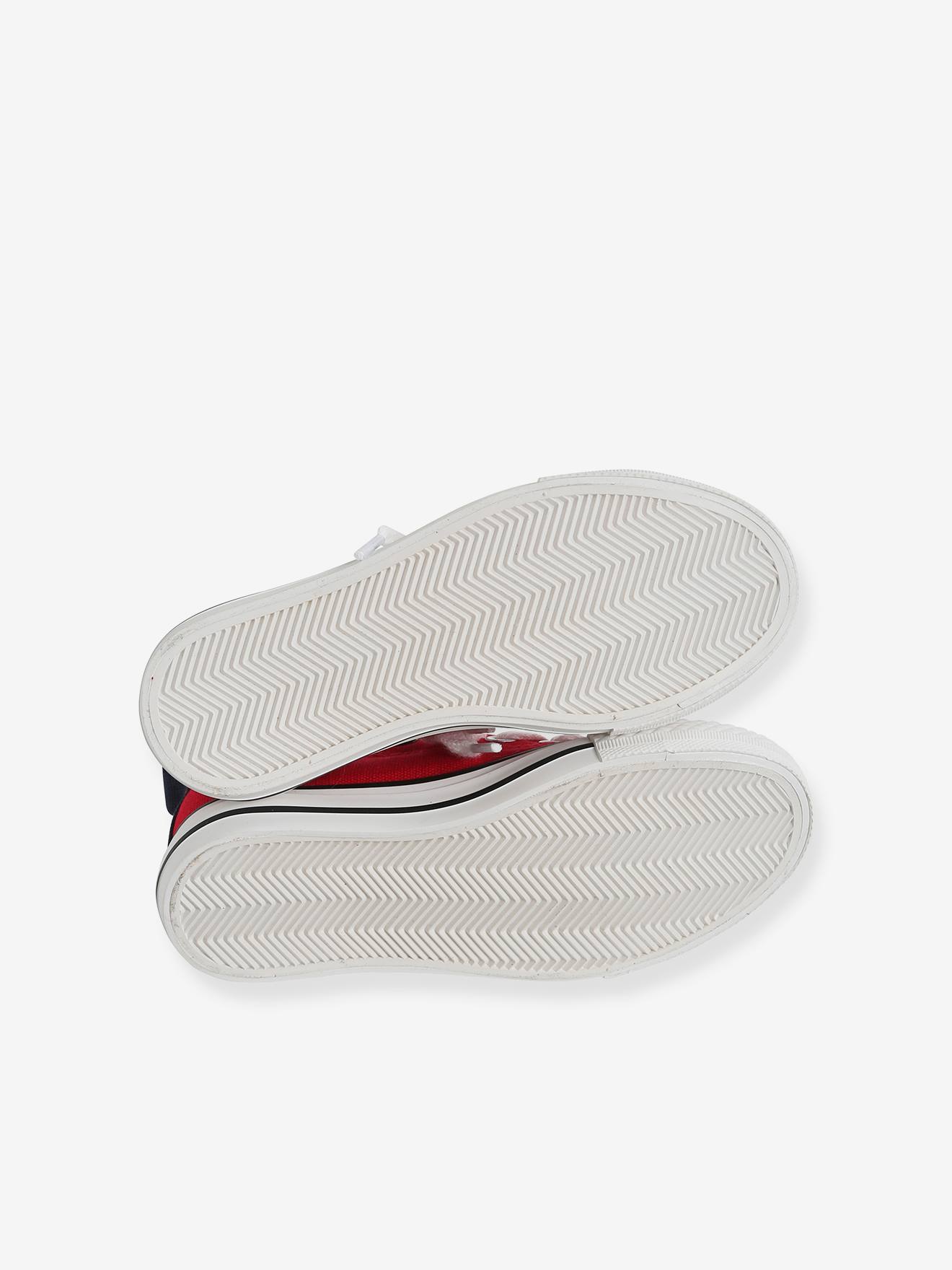Baskets élastiquées garçon en toile rouge