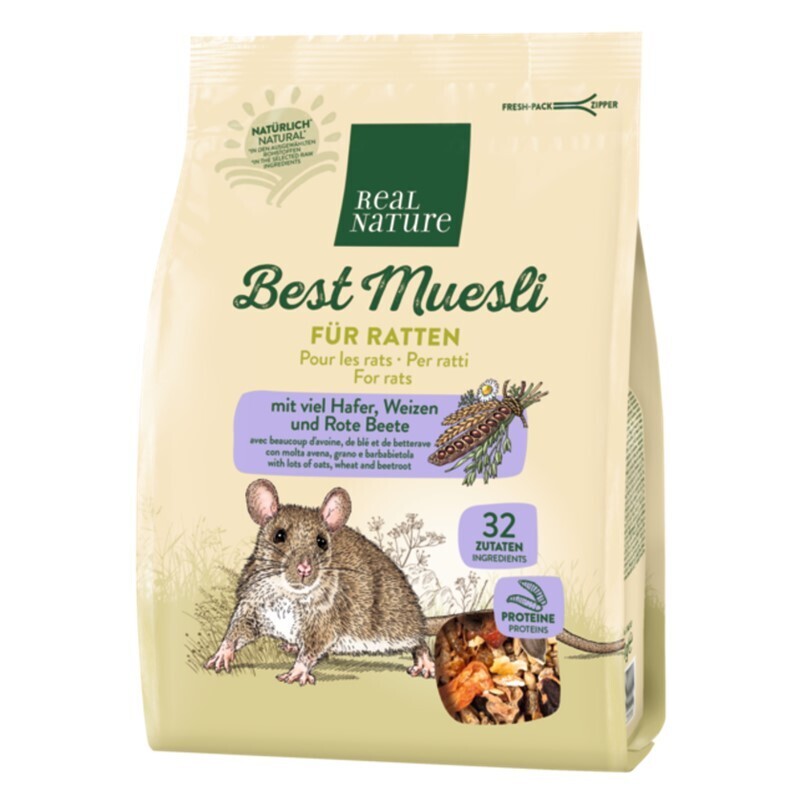 REAL NATURE Hauptfutter REAL NATURE „Best Muesli“ für Ratten 500g
