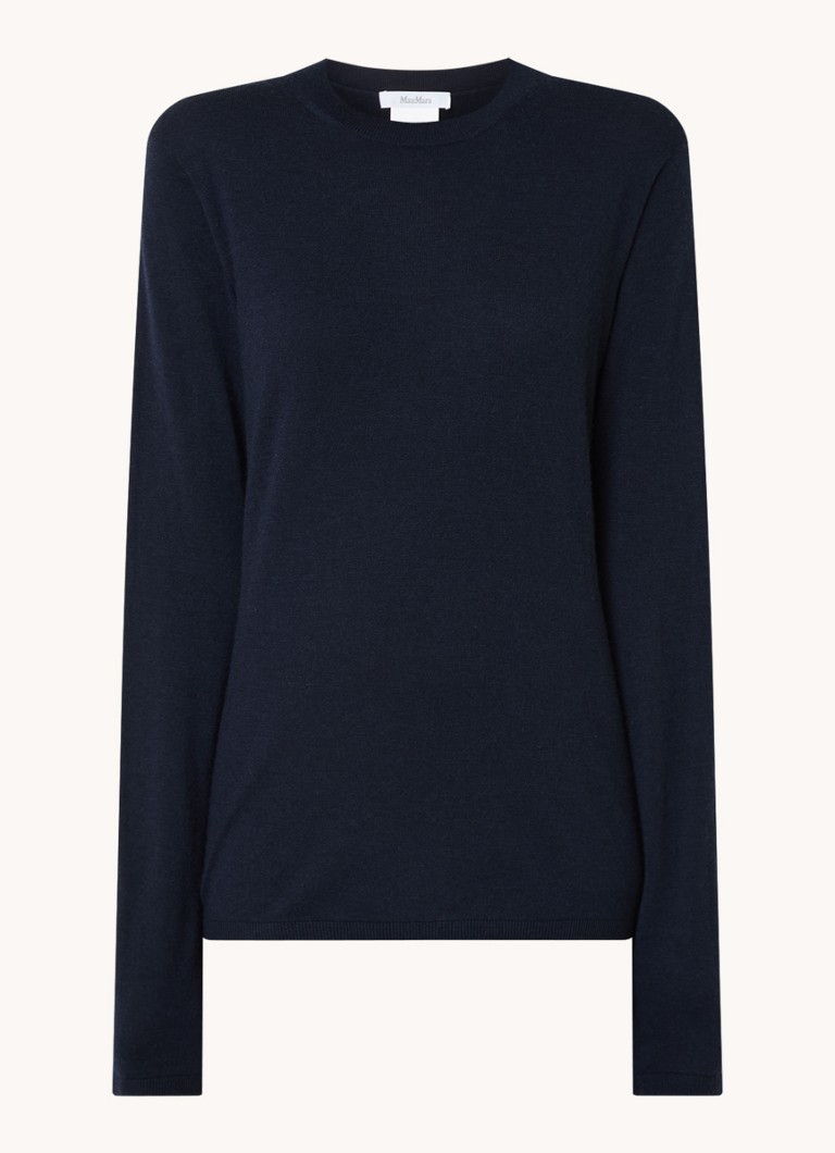 MaxMara Afelio hienoneulottu kashmirneulepusero pyöreällä pääntiellä