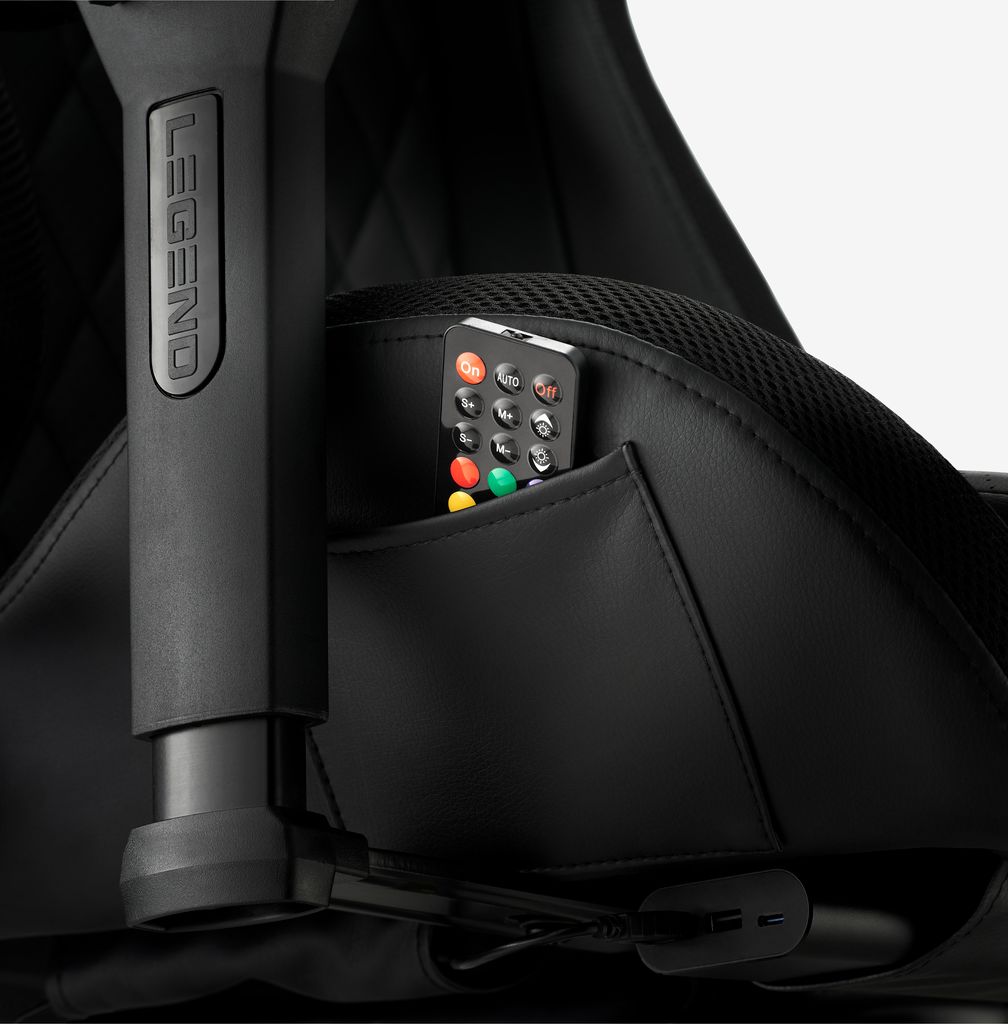 RANUM RANUM Gamingstol med LED-lys, imitert skinn, svart/svart