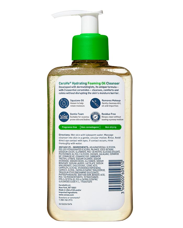 Huile nettoyante moussante hydratante, huile nettoyante légère pour le visage et le corps