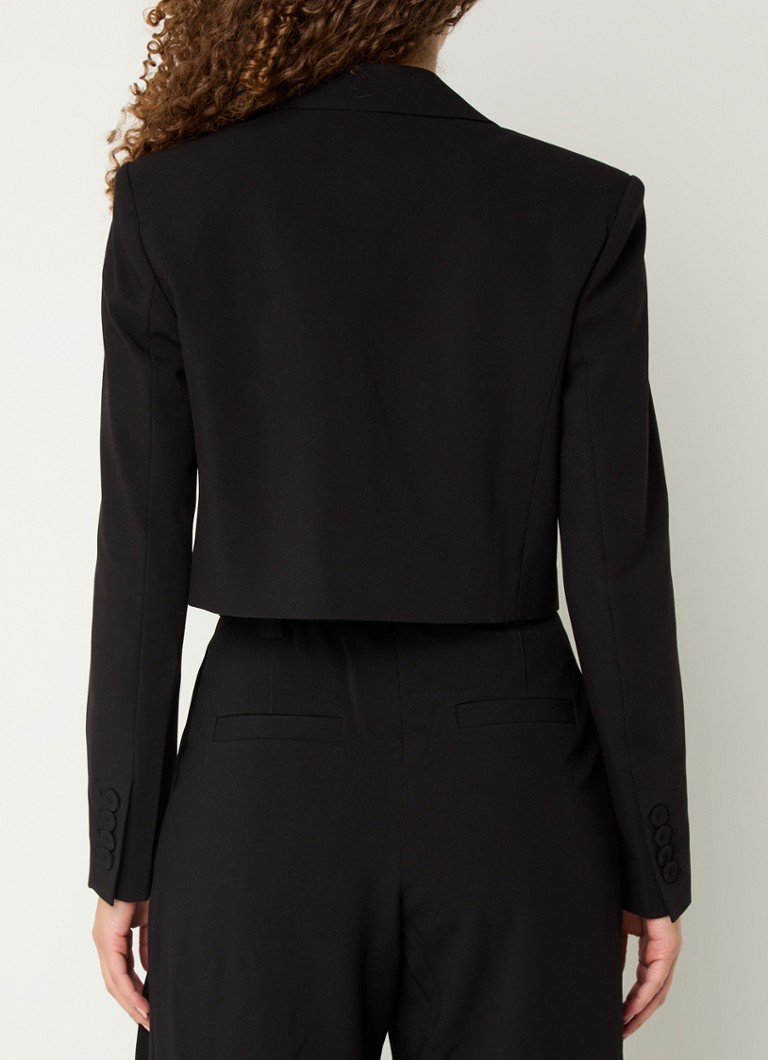 JOSH V Andy cropped blazer with shoulder pads