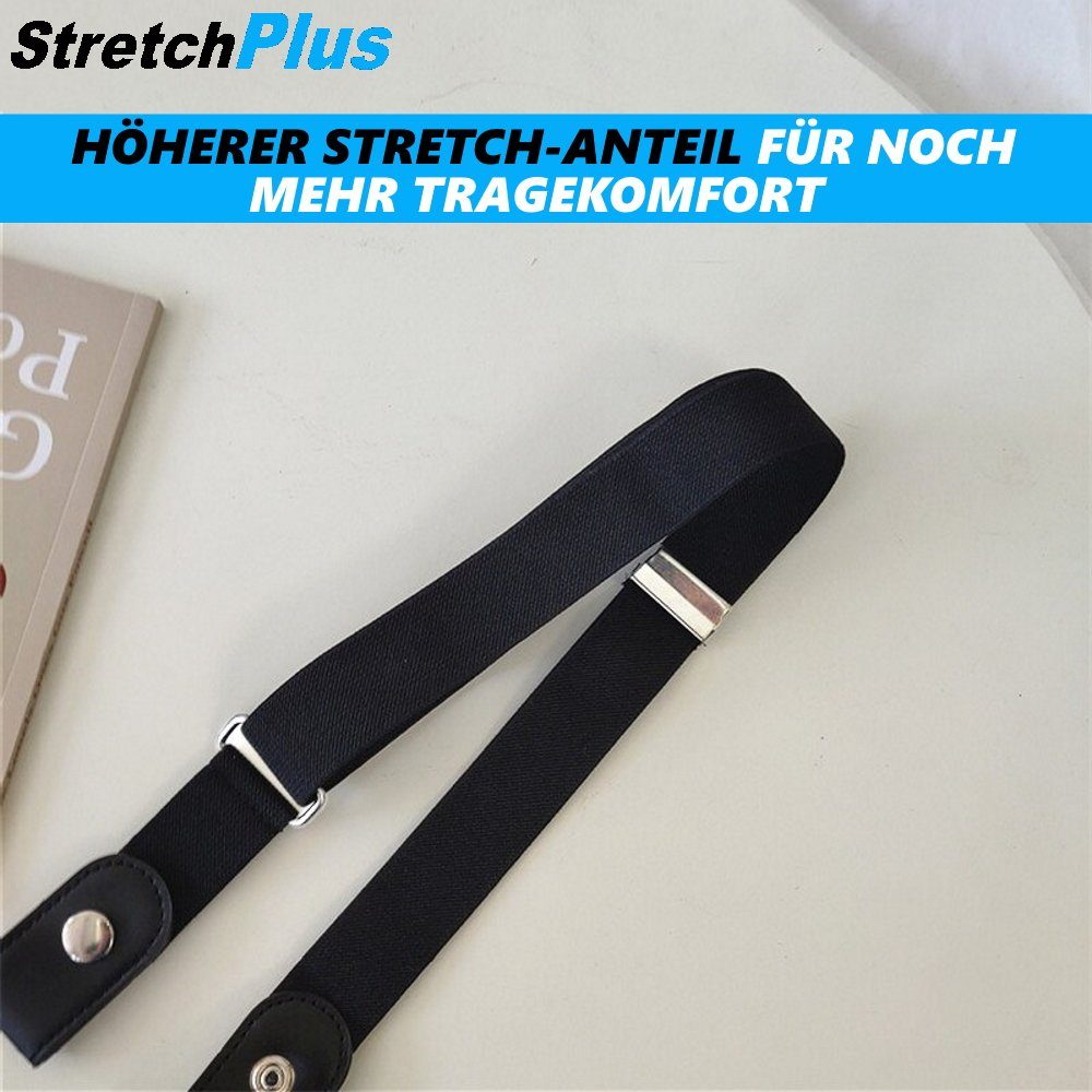 MAVURA Taillengürtel StretchPlus Super Elastischer Gürtel Ohne Schnalle Schnallenfreier Stretch Gürtel Damen Herren Dehnbar Unsichtbar