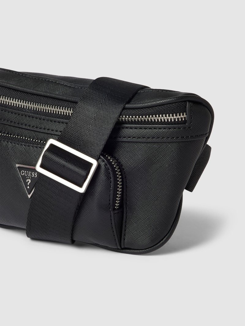 Bauchtasche mit Label-Patch in schwarz