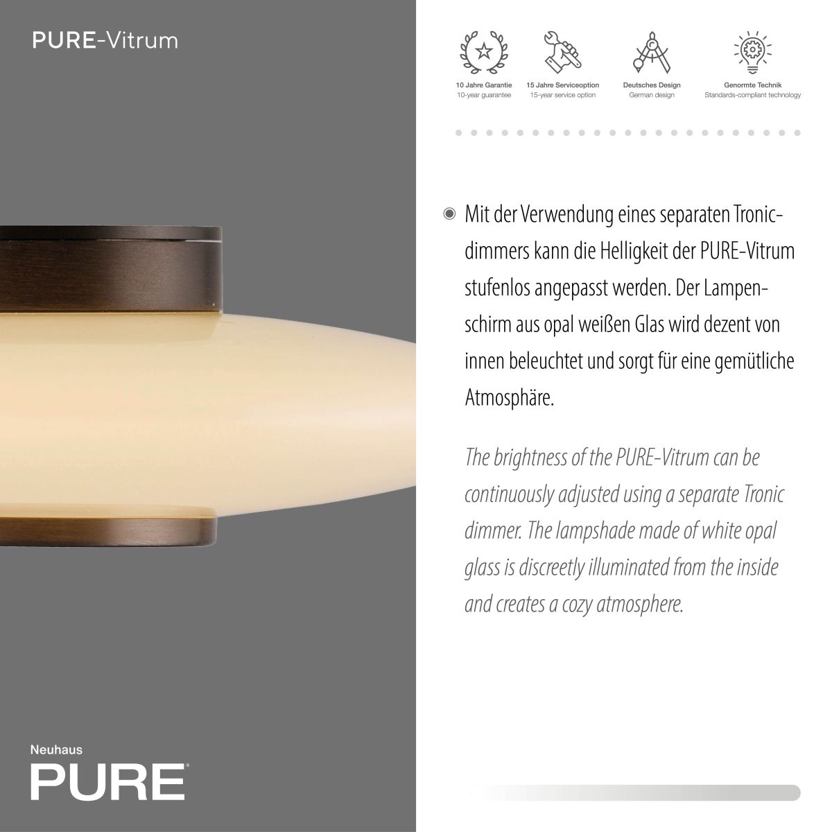 Paul Neuhaus LED Wandlampe Pure Vitrum Opal