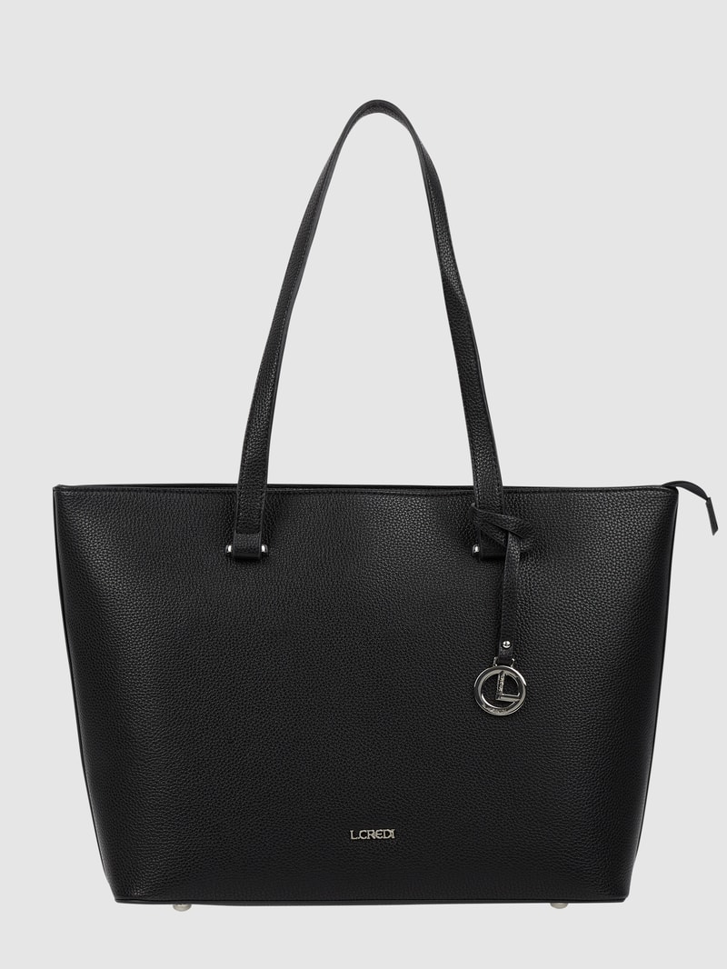 Shopper in Leder-Optik in schwarz