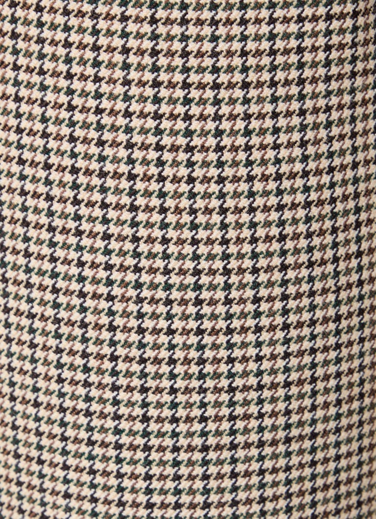 Pantaloni a vita alta e gamba dritta con fantasia pied de poule di Gerard Darel Niamie.