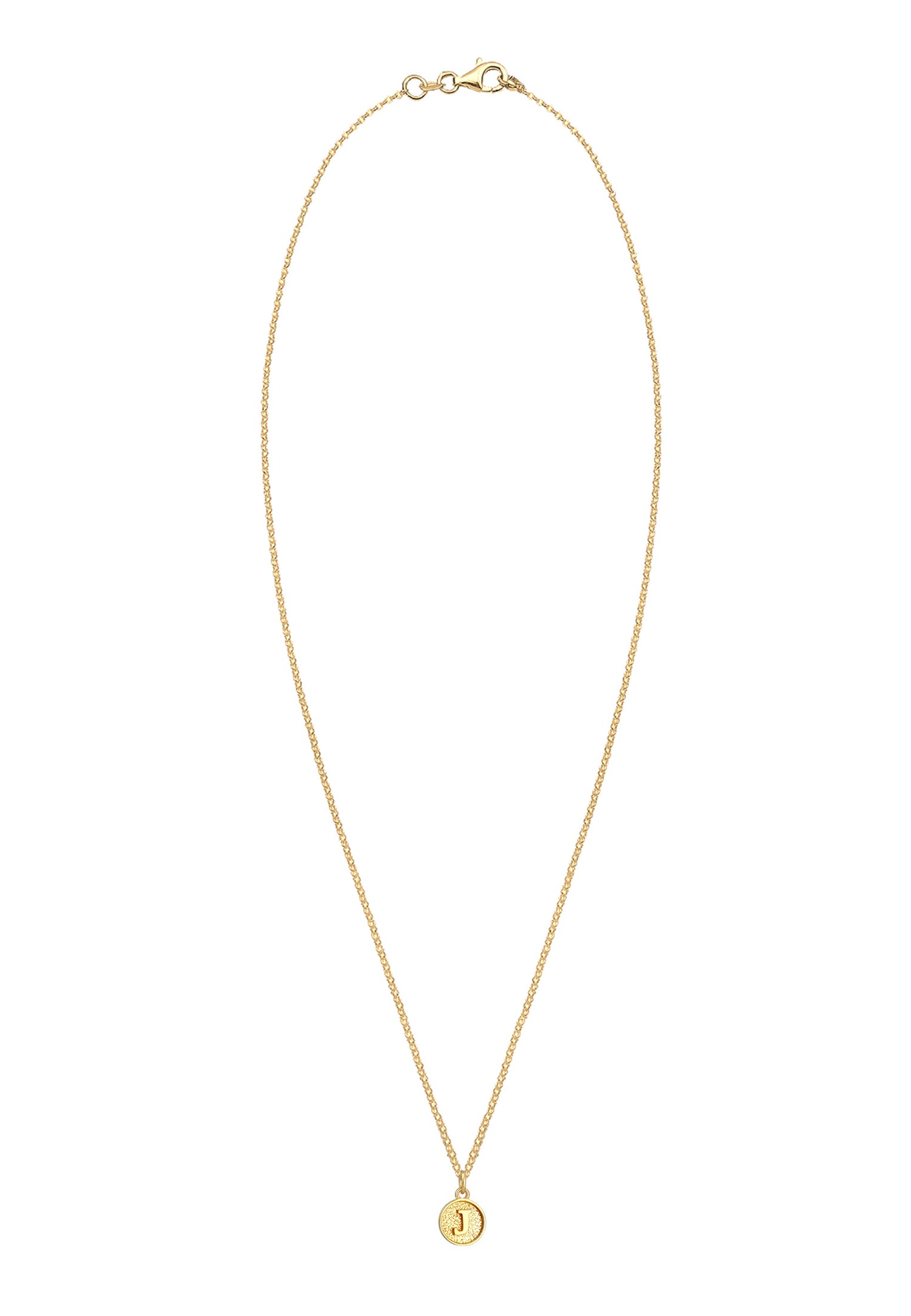 Elli Femme Lettre J Initiales des Plaquettes de Base en Argent Sterling 925