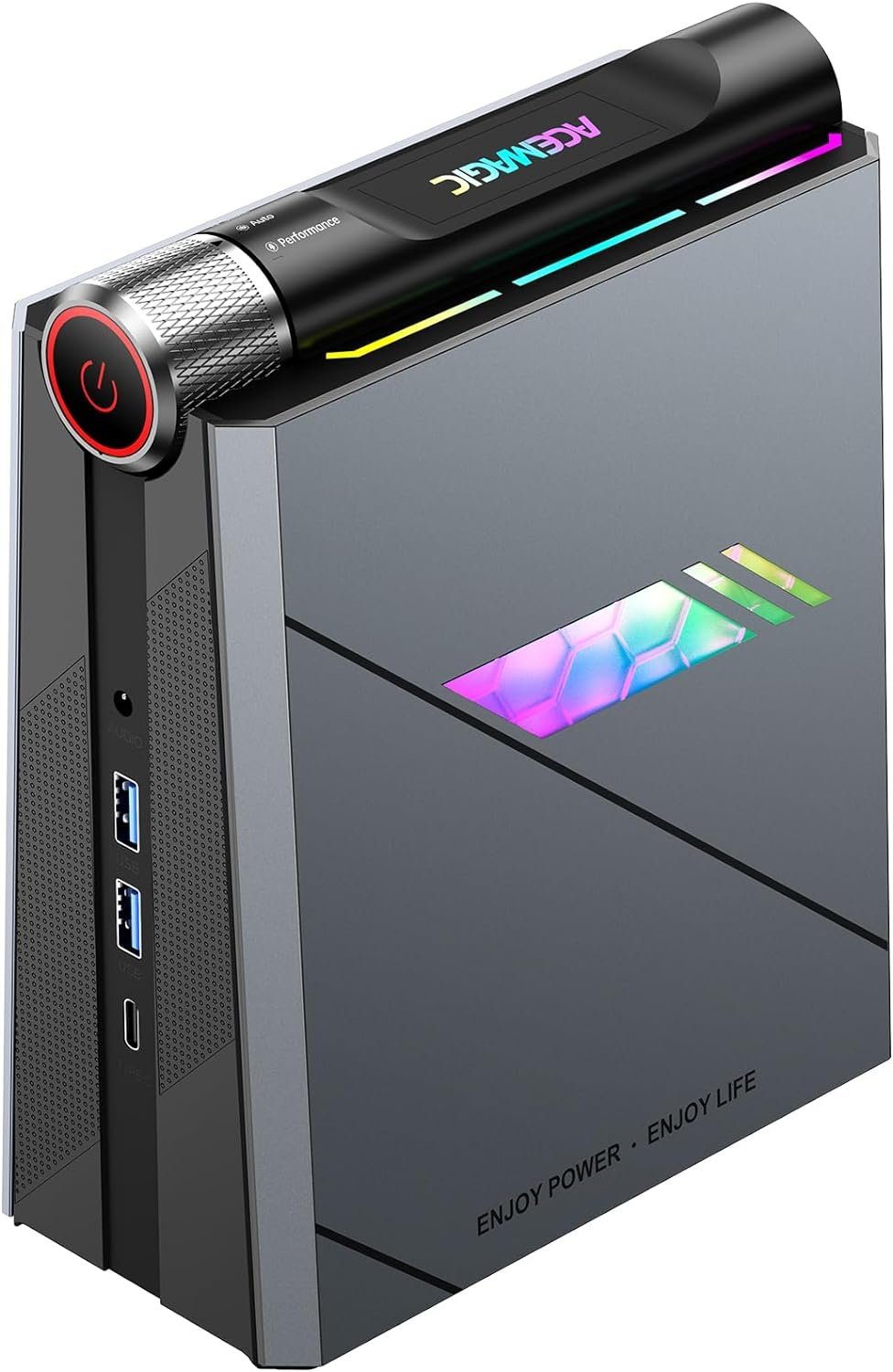 ACEMAGIC Mini-PC (Intel Core i9 11900H, UHD Graphics, 16 GB RAM, 512 GB SSD, Mini Computer 3-Modus-Anpassung WiFi 6 BT 5.2 4K UHD RGB DDR Type-C)