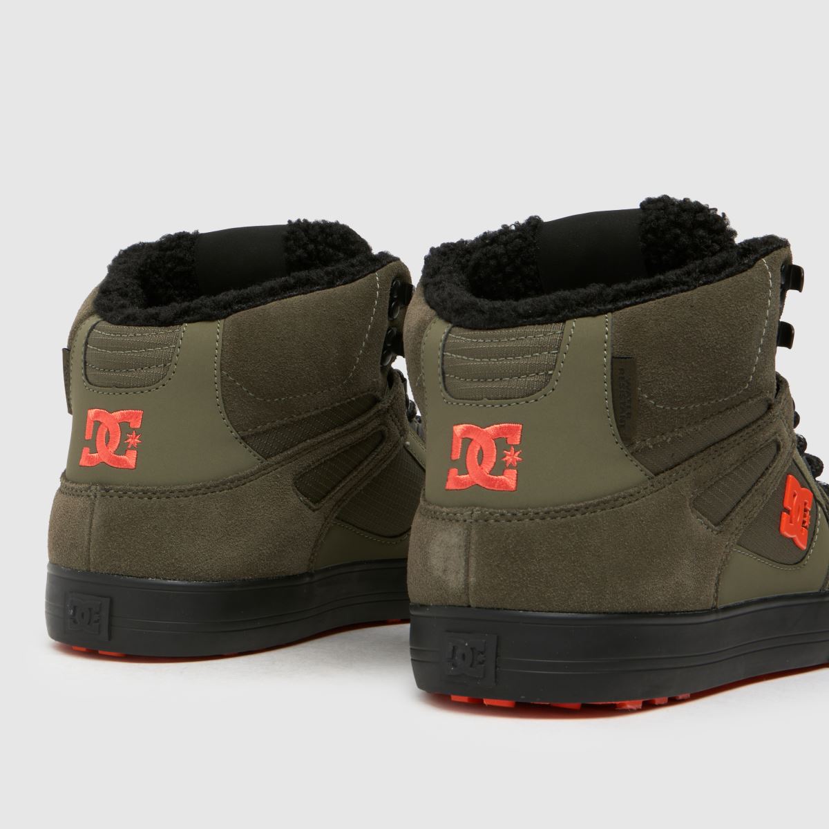 DC Pure magassarkú téli sportcipő khaki színben
