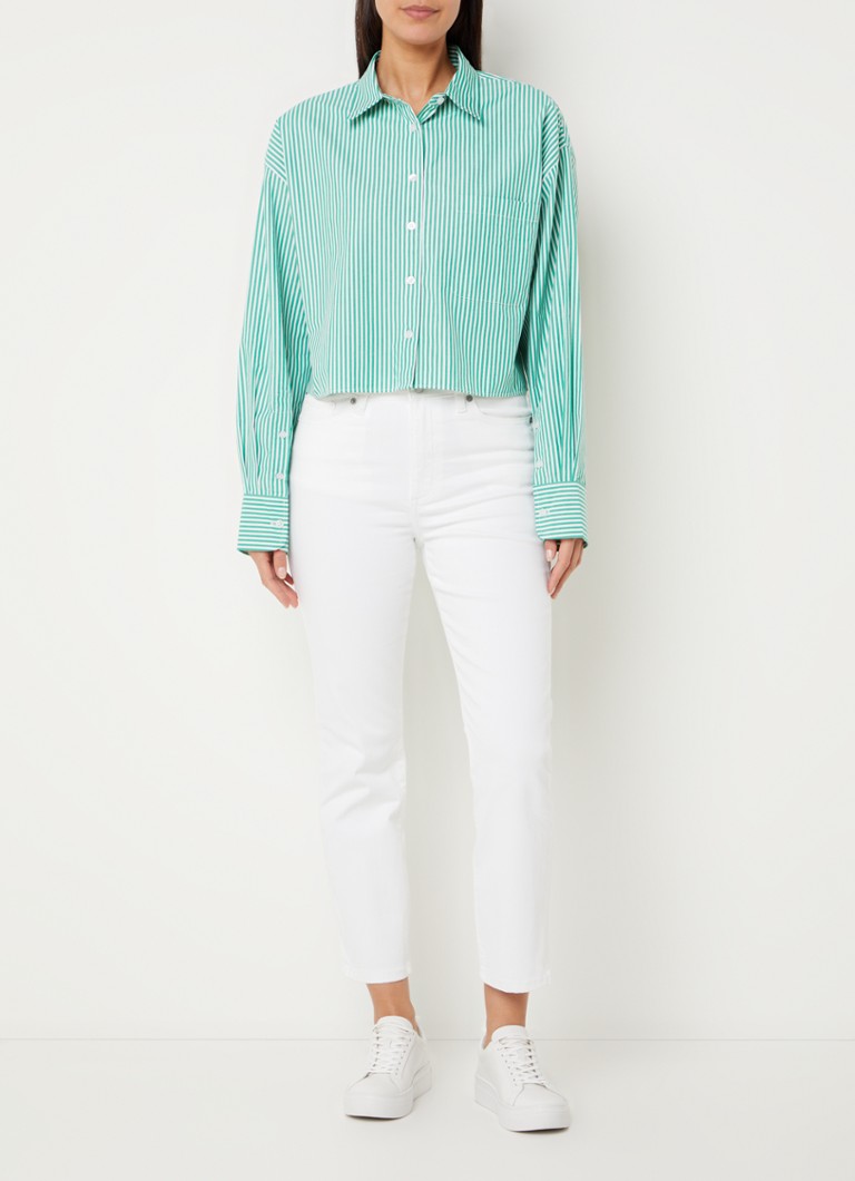 French Connection  Alissa cropped blouse met streepprint