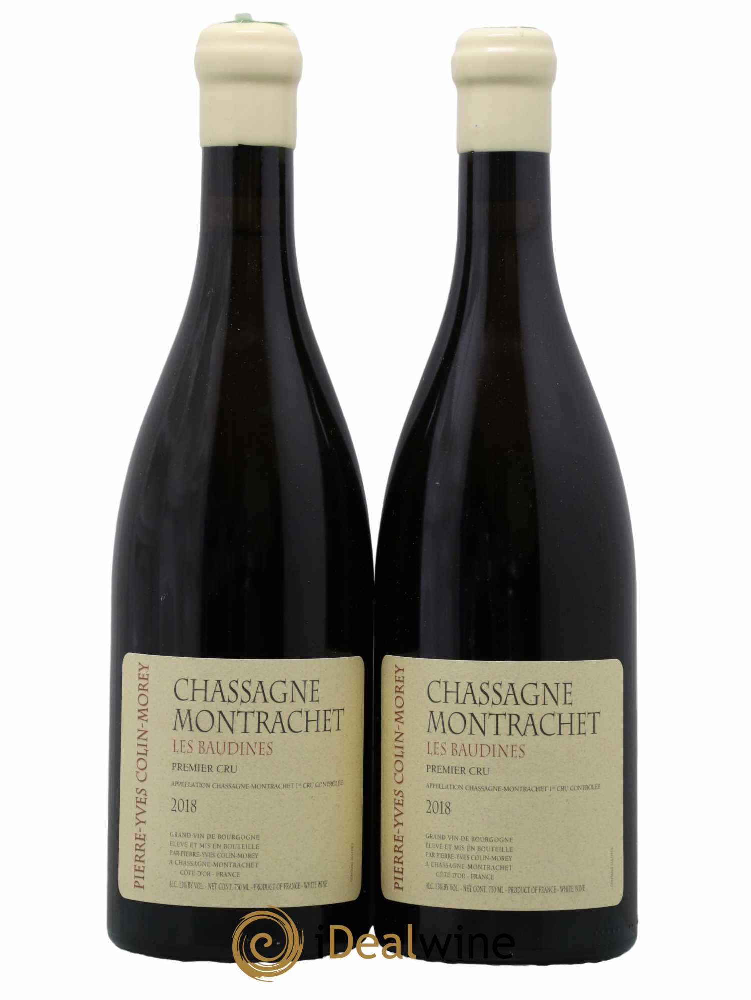 Chassagne-Montrachet 1er Cru Les Baudines Pierre-Yves Colin Morey  2018 - Lot de 2 Bouteilles