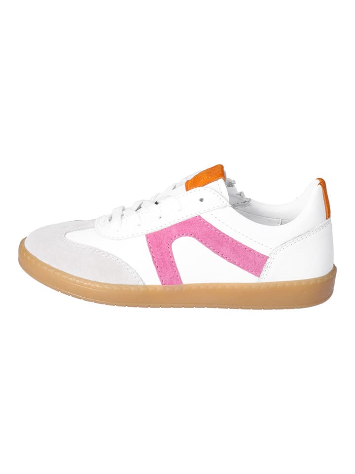 Ricosta Leder-Sneakers in Weiß/ Pink günstig kaufen