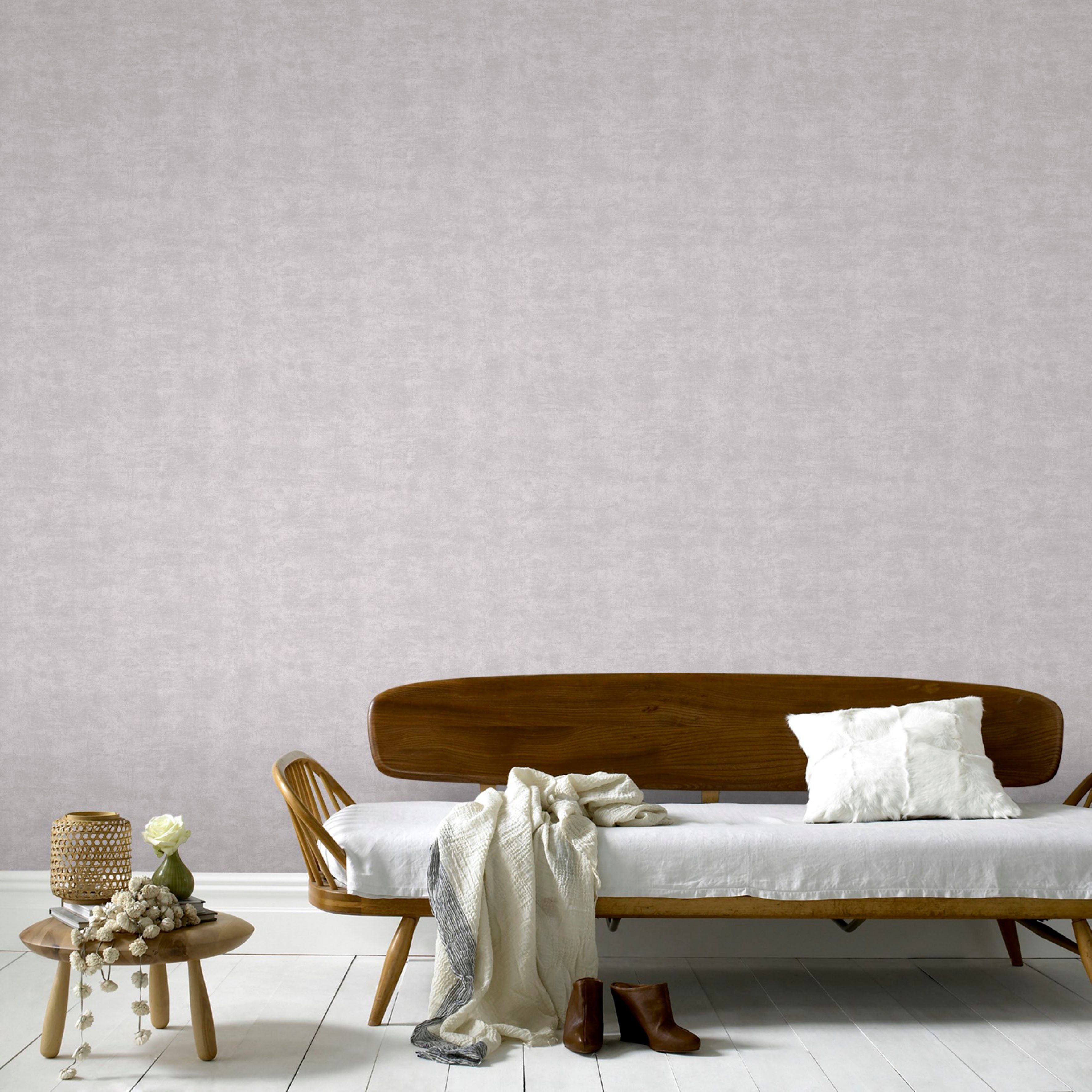 WOW Vliestapete Linien Beton, Steinoptik, (1 St), Sand - 10m x 52cm