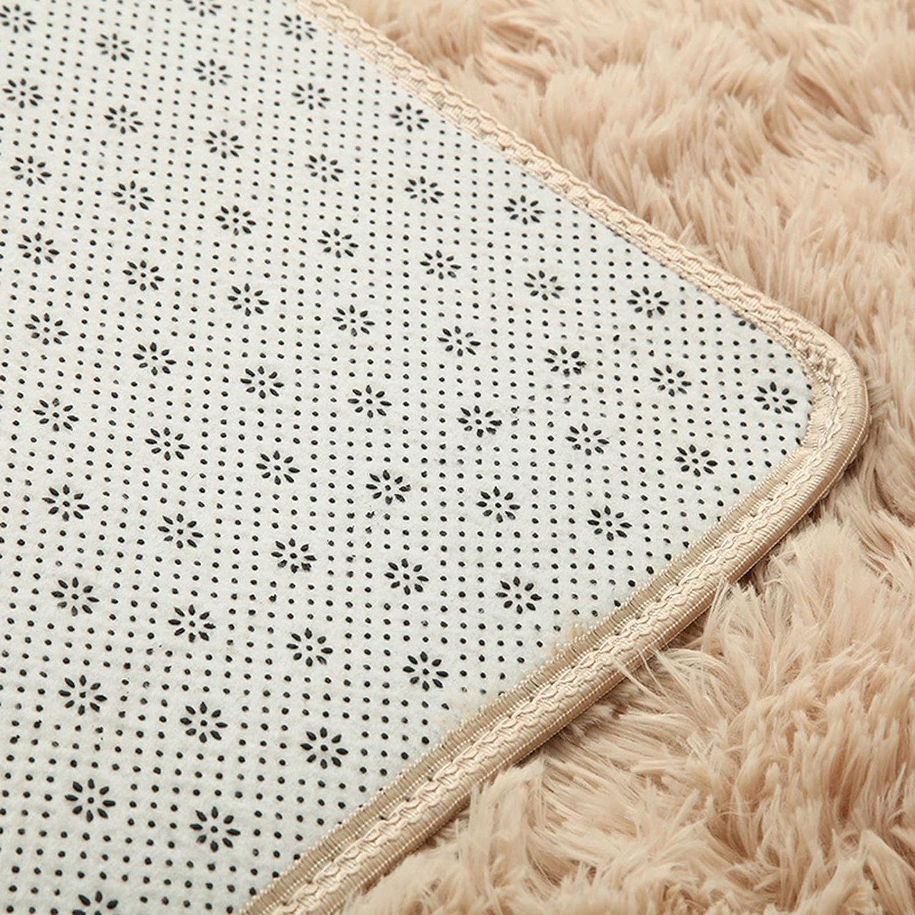 Bettumrandung Teppiche,quadrat Shag Teppich flur teppiche HOHEA H, (1-tlg., bequeme Shag-Teppiche, für Jungen, Mädchen Schlafzimmer Höhe: 8 mm), Wohnzimmerteppiche,Esszimmerteppiche,Rutschfeste