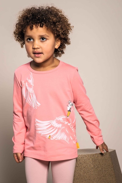 T-Shirt langarm, pink für Mädchen