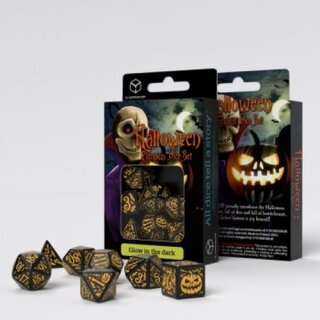 Halloween Pumpkin: Jack O'Lantern Dice Set - Glow in the dark (7)