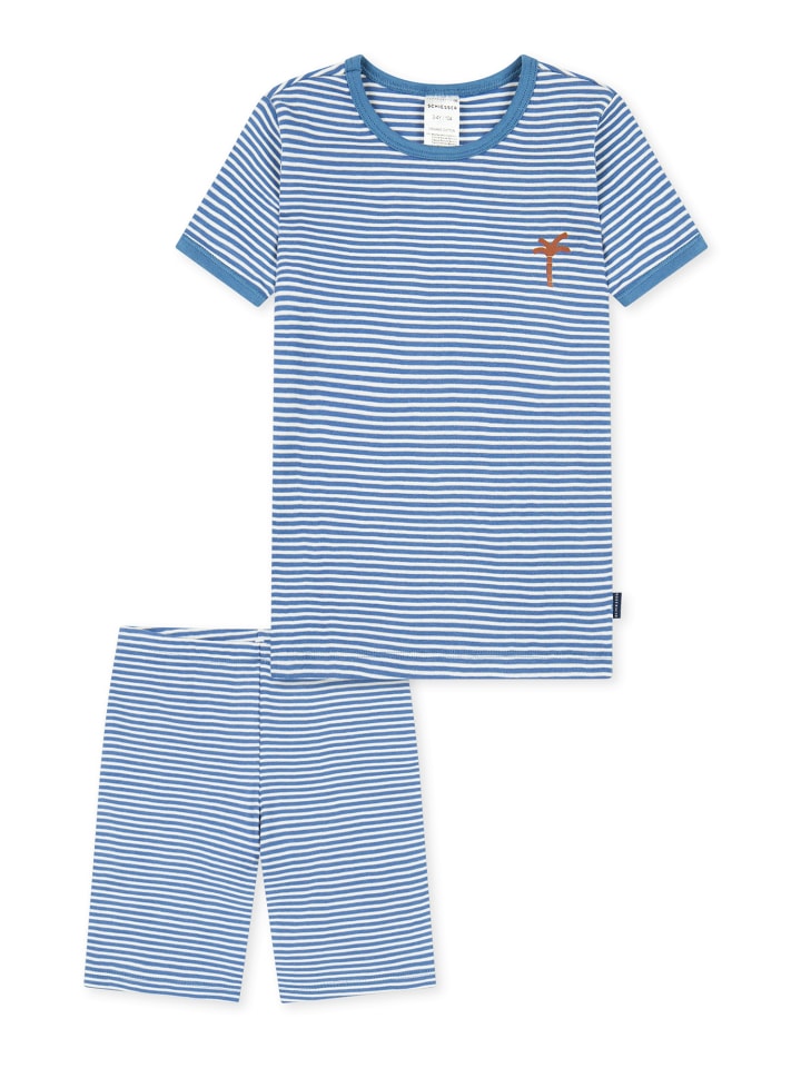 Schiesser Pyjama Natural Love in jeansblau günstig kaufen