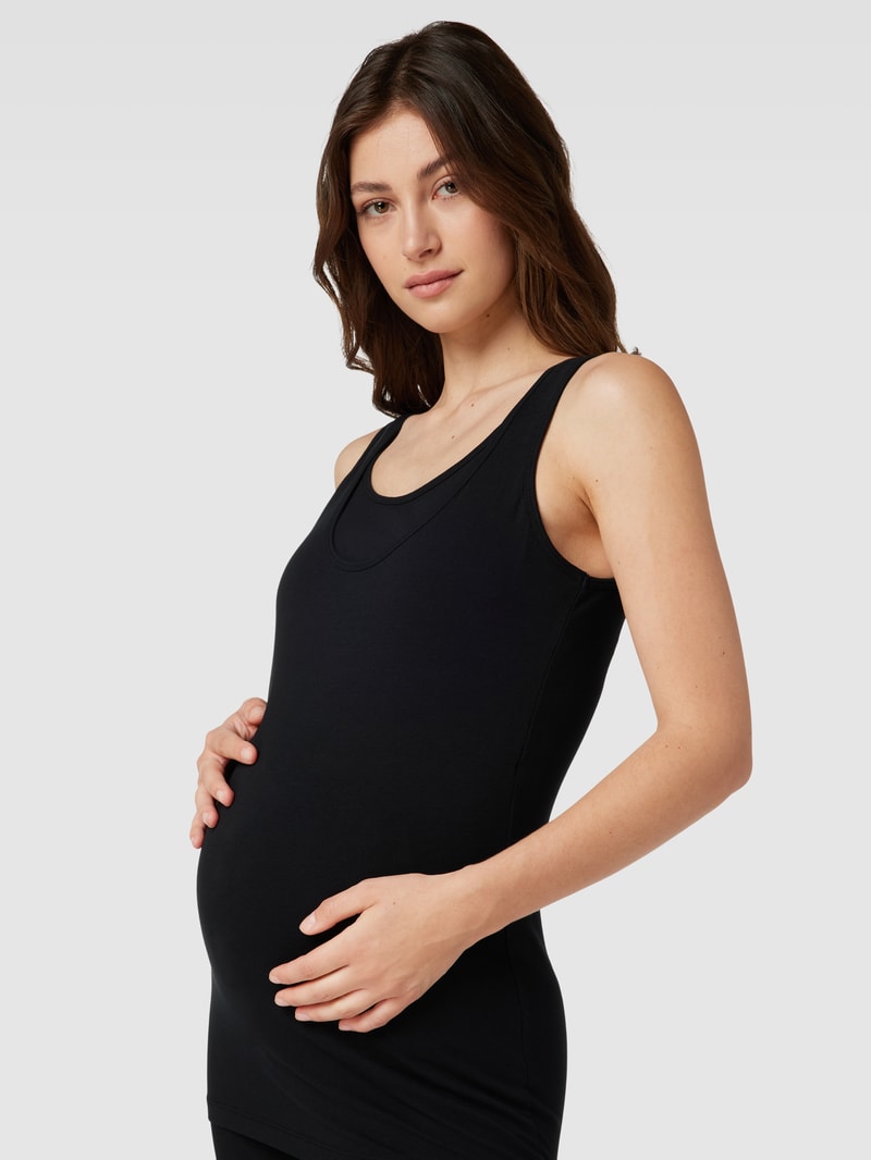 Umstands-Top mit U-Ausschnitt Modell 'KERRIE' in schwarz