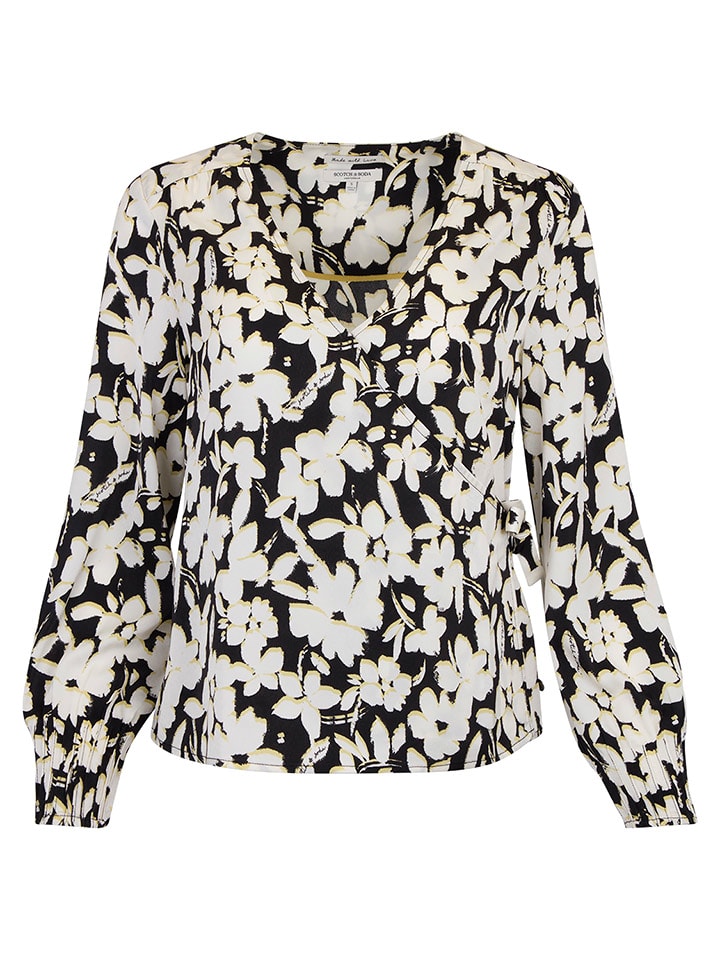 Scotch & Soda Bluse in Schwarz/ Weiß günstig kaufen