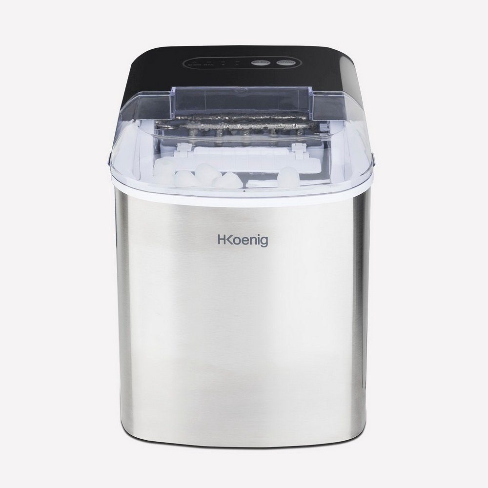 H.Koenig Eiswürfelmaschine Eiswürfel Ice Maker Eiswürfelzubereiter Eis-Würfel-Maschine, digital, Würfel in drei Größen, abnehmbare Eiswürfelschale