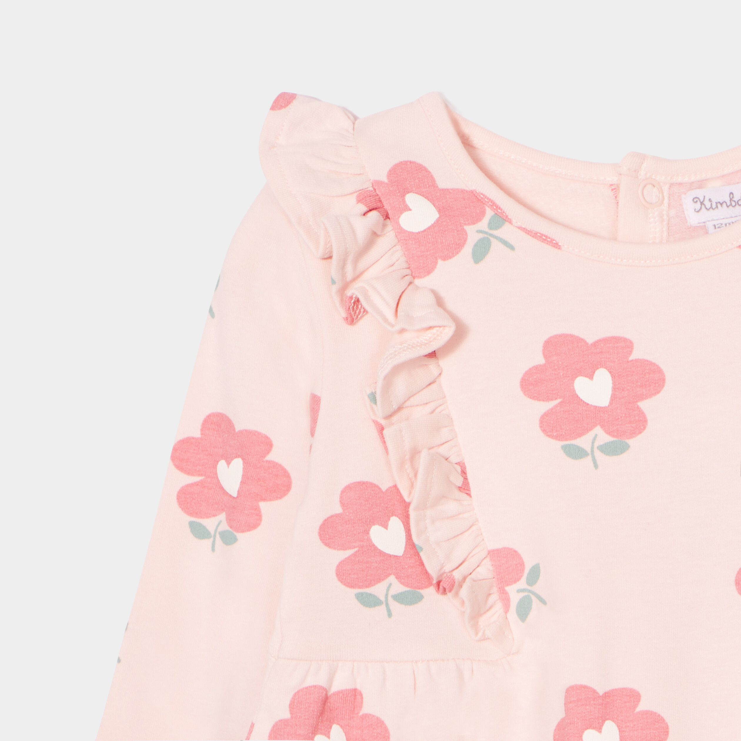 Ensemble robe et legging coton rose clair bébé fille | La Halle