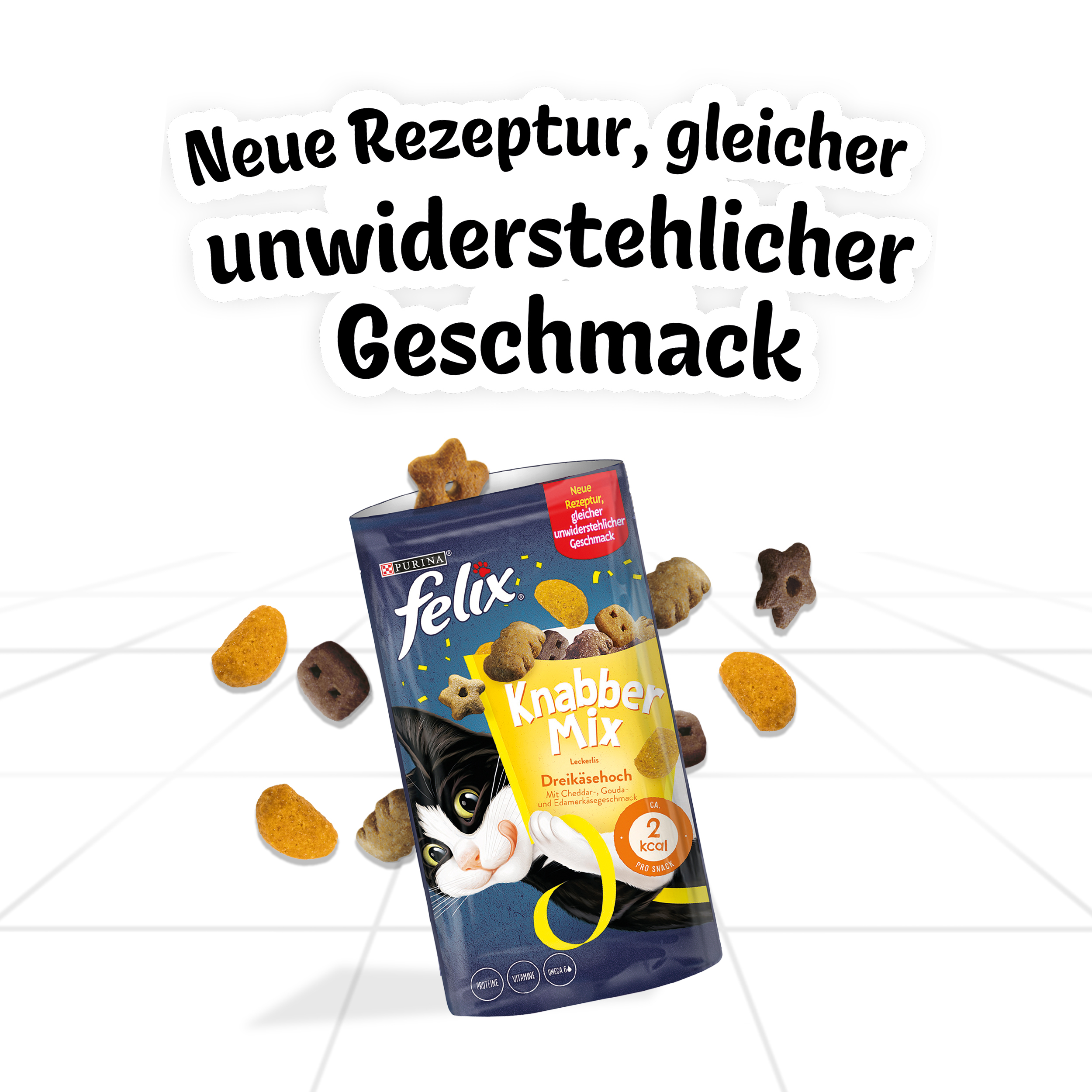 Felix Snacks Felix KnabberMix 8x60g Dreikäsehoch