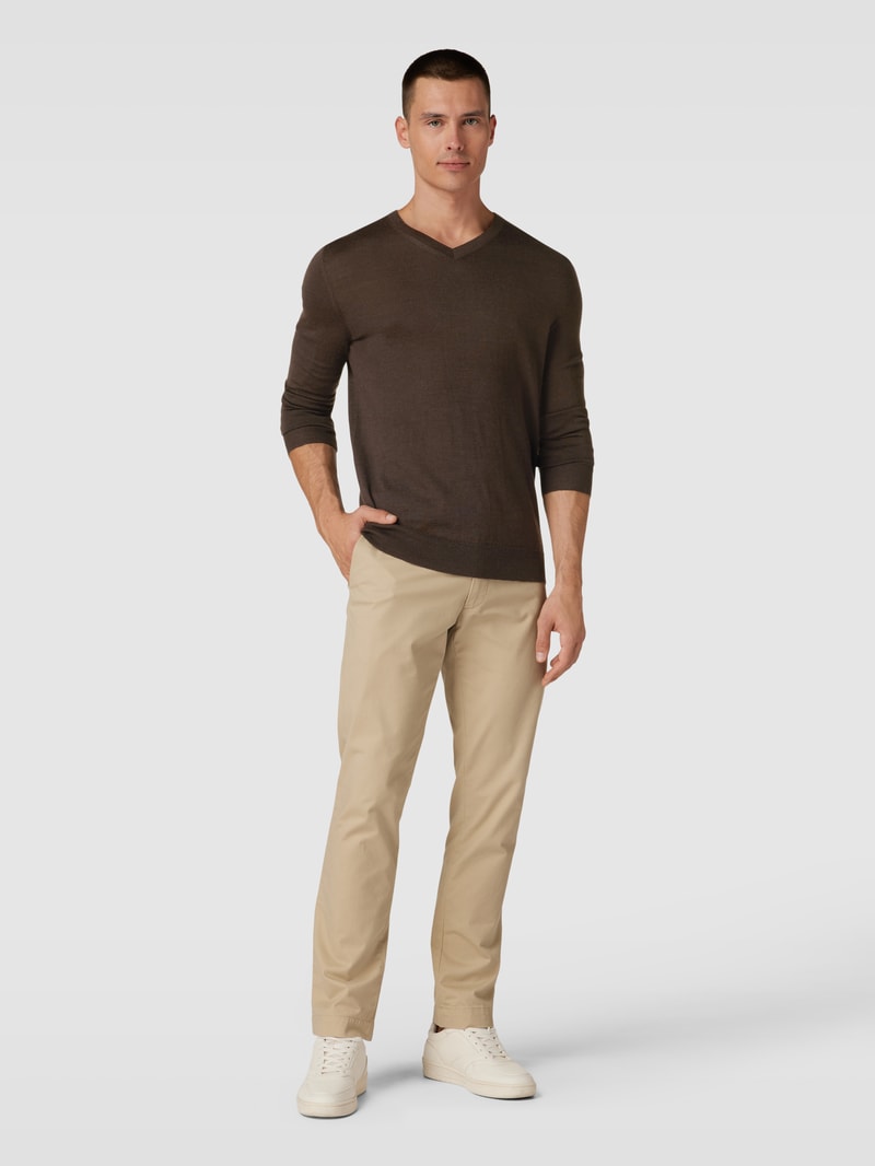 Strickpullover in dunkelbraun