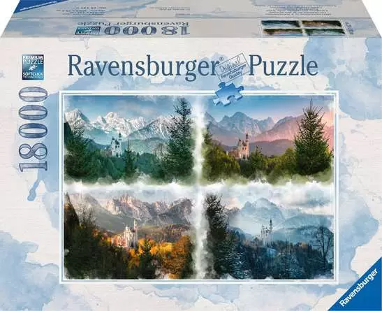 Puzzle 18000 Teile - Märchenschloss in 4 Jahreszeiten