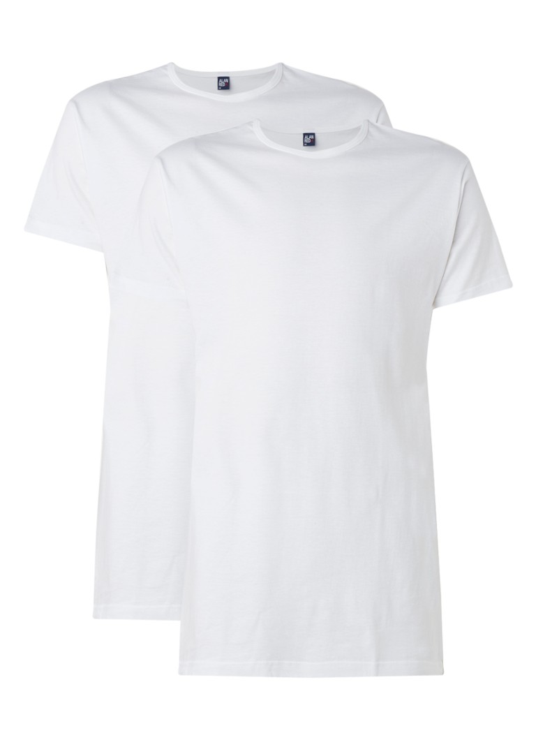 Alan Red Derby Long fit T-shirt with round neck in 2-pack