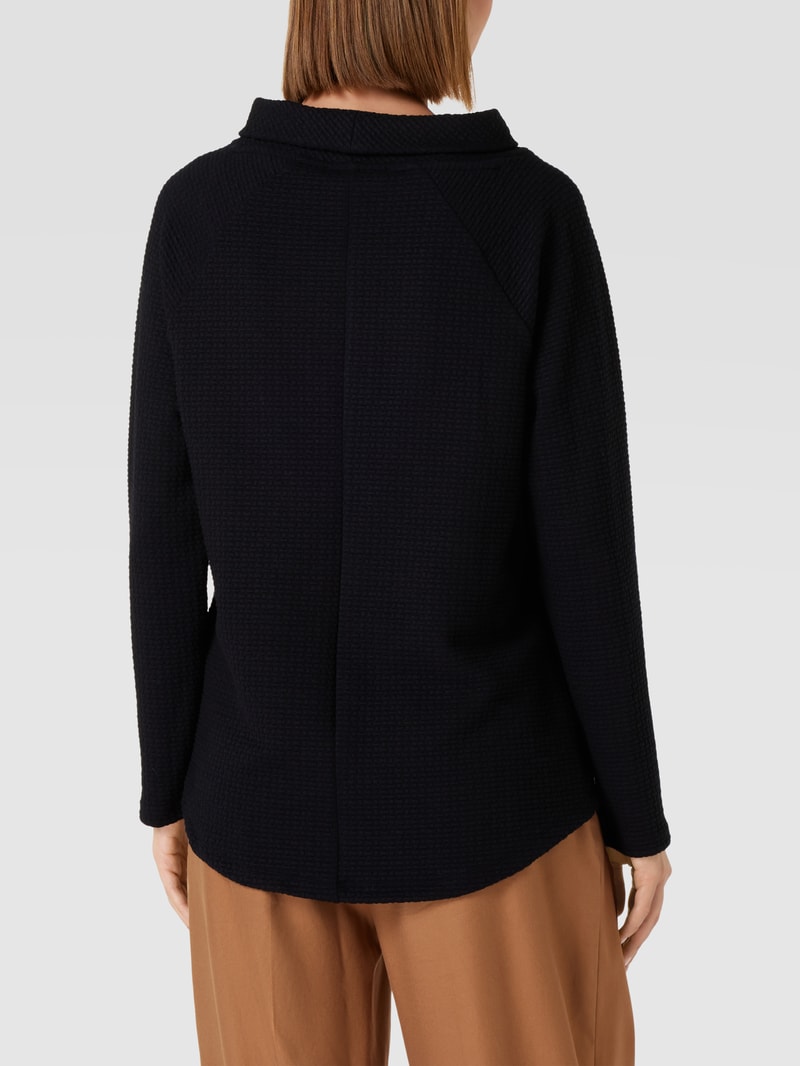 Sweatshirt mit Strukturmuster in schwarz