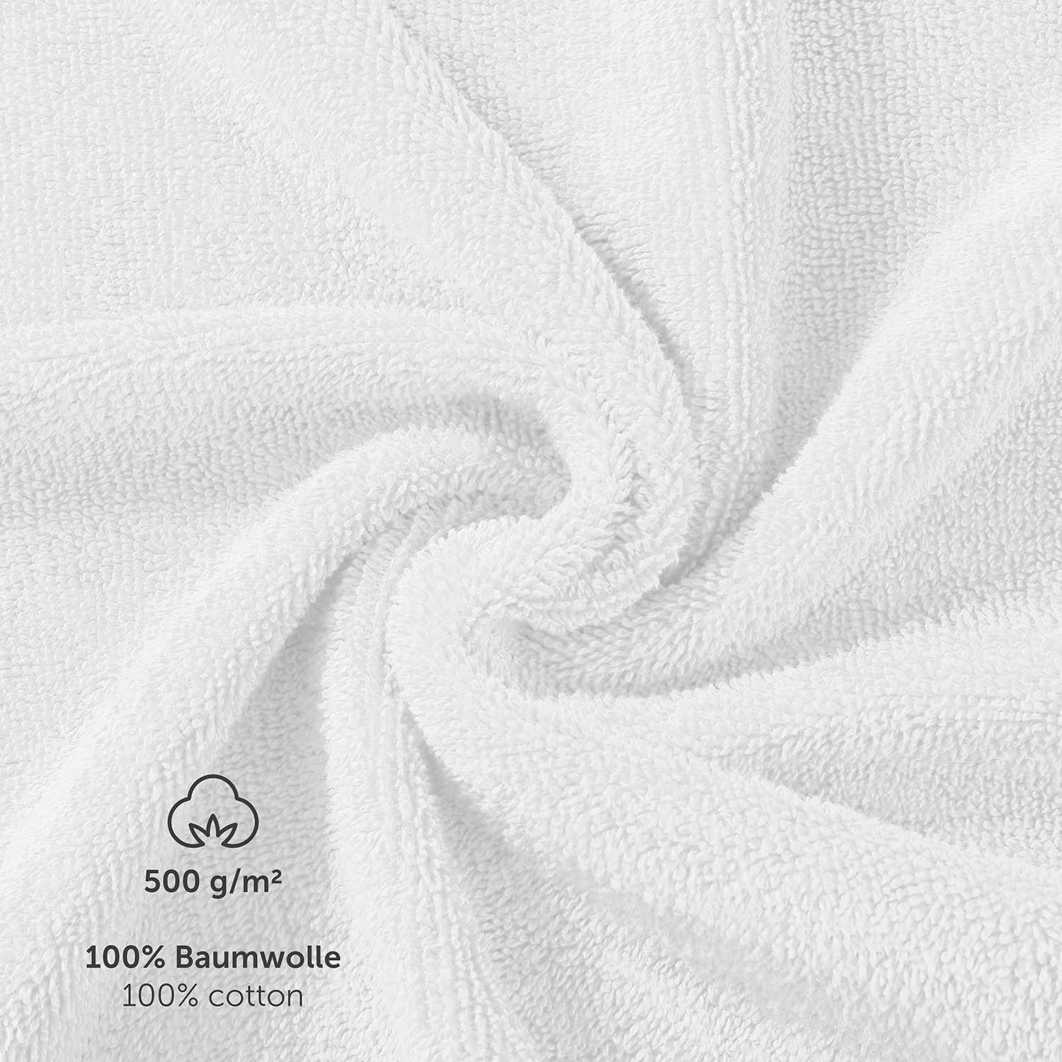 Blumtal Waschhandschuh 10er Set Frottee Waschlappen 15x20 cm - weich und saugstark (Set, 10tlg), mit modischer Bordüre und praktischer Aufhängeschlaufe, 100% Baumwolle