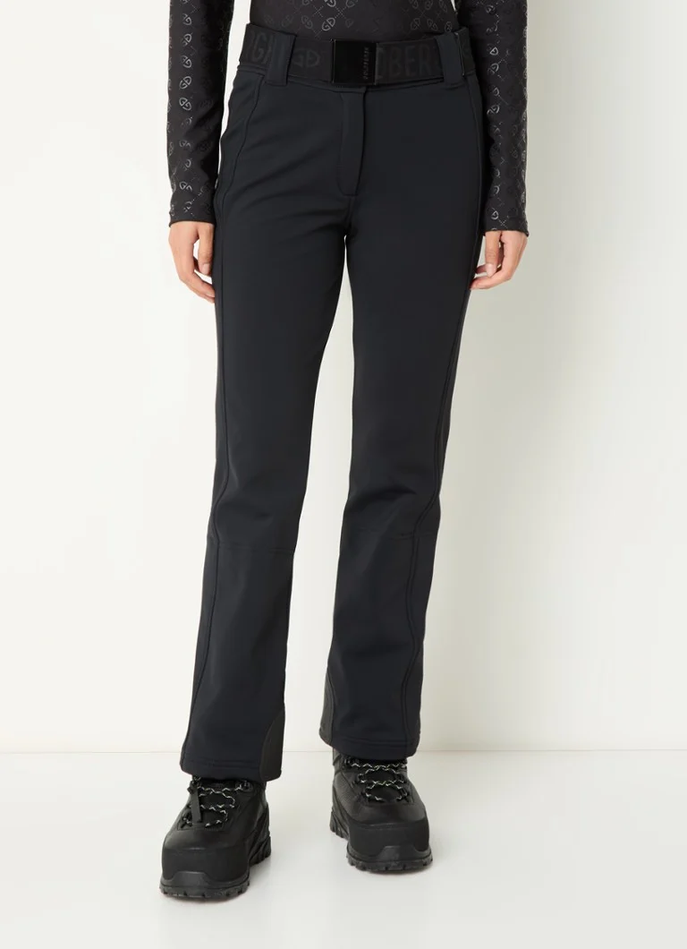 Pantaloni de schi Goldbergh Pippa cu talie înaltă, evazați pe picioare și curea.