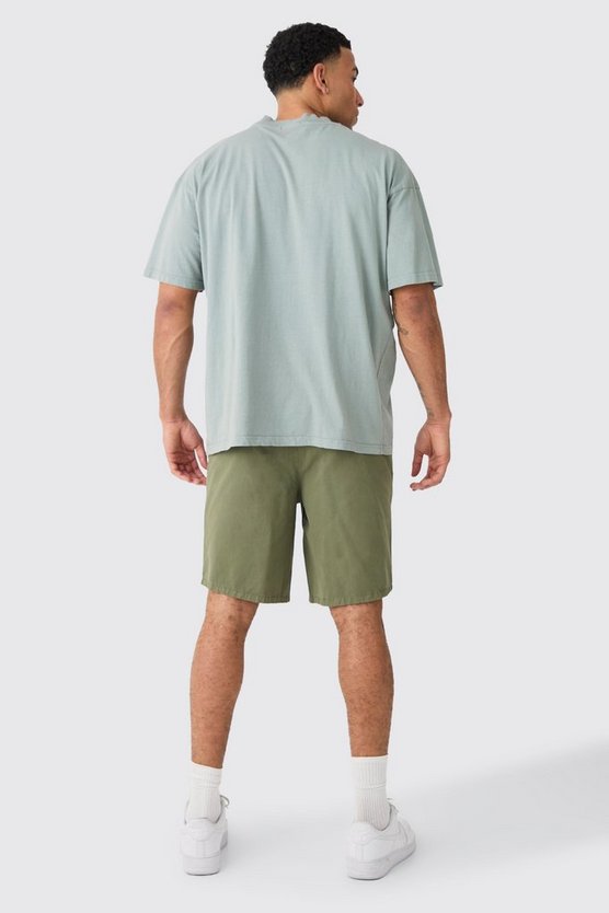Lockere Shorts in Khaki