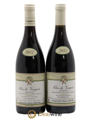 Clos de Vougeot Grand Cru Domaine Dubois & Fils 2012 - Lot de 2 Bouteilles