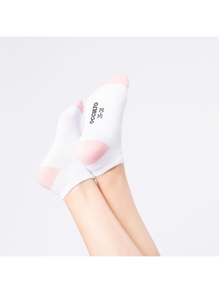 Occulto 10er Pack Muster Sneaker Socken Maja in Grau-Pastell günstig kaufen