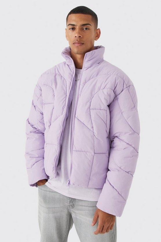 Steppjacke mit Trichterkragen