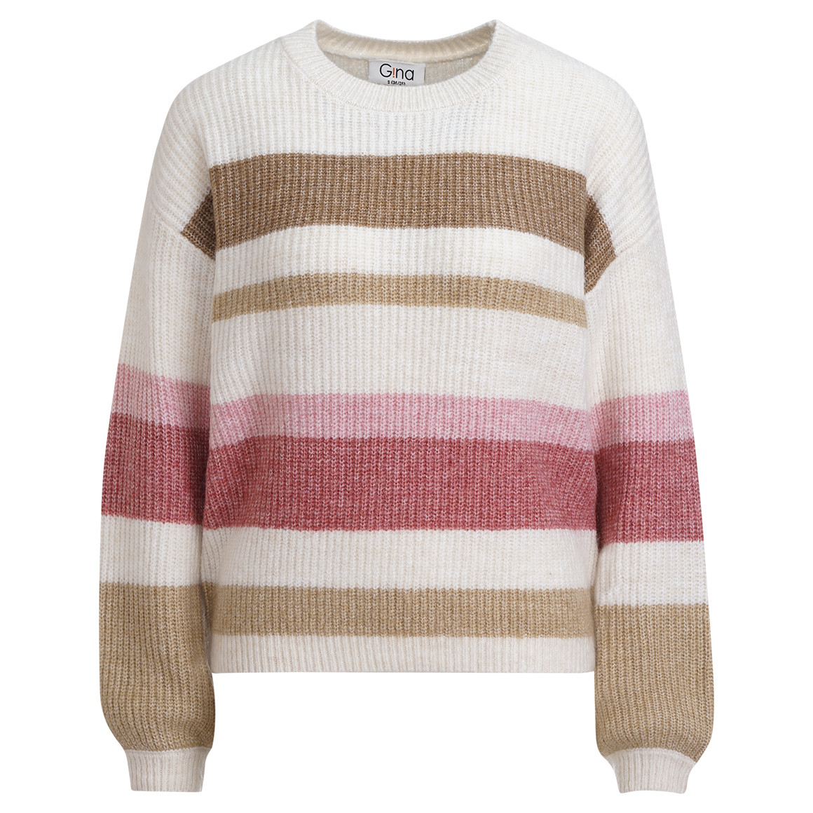 Damen Strickpullover im gestreiften Dessin