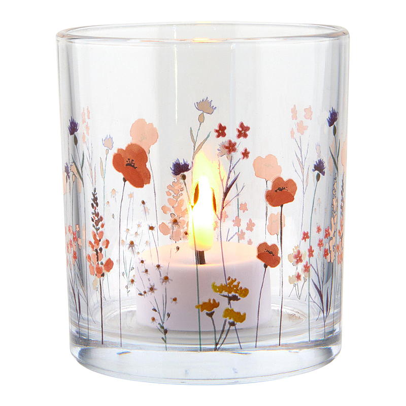 Home Telysholder Flory 8x9 cm glass