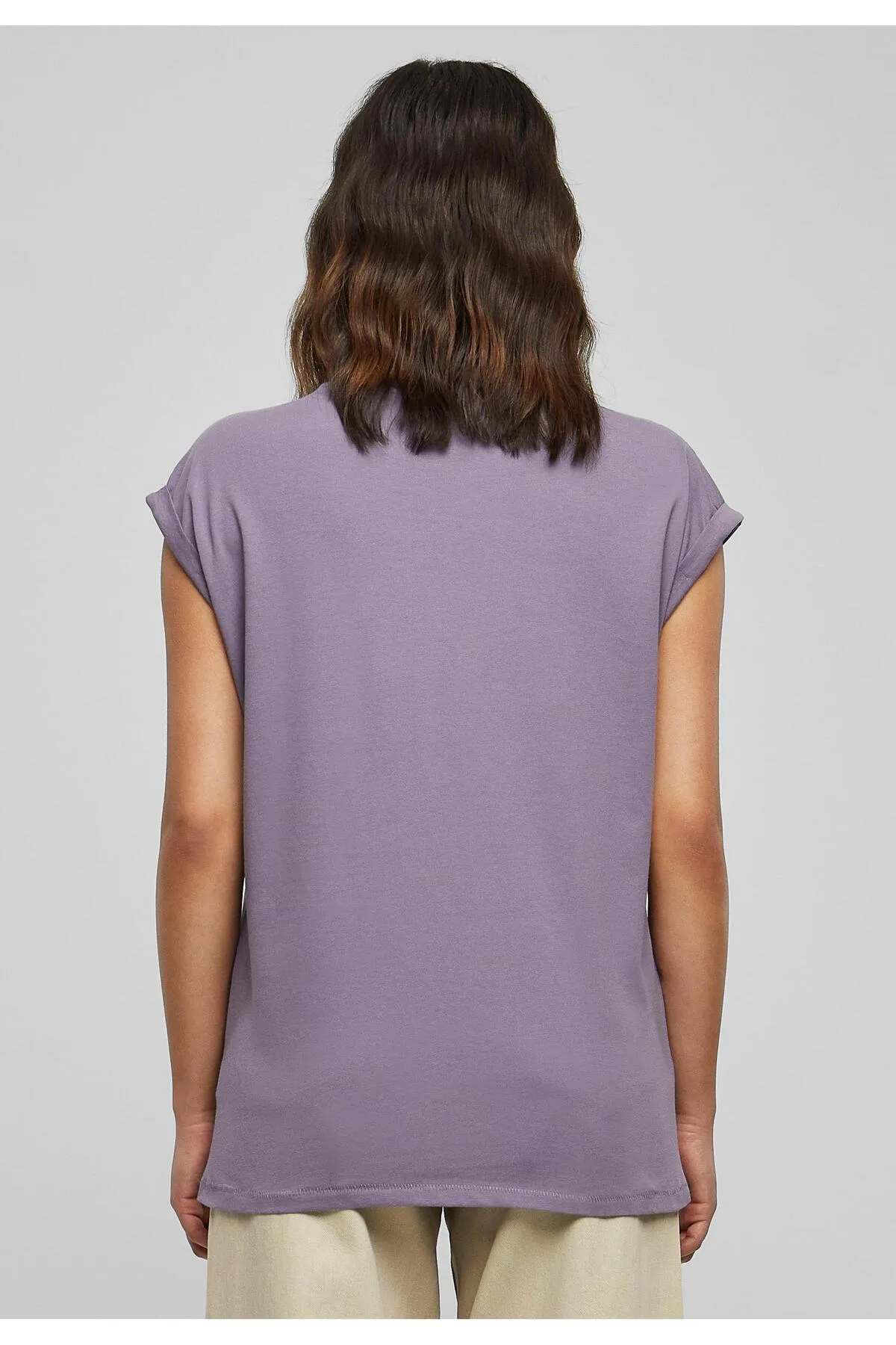 Urban Classics  Damen T-Shirt mit verlängerter Schulterpartie für Damen