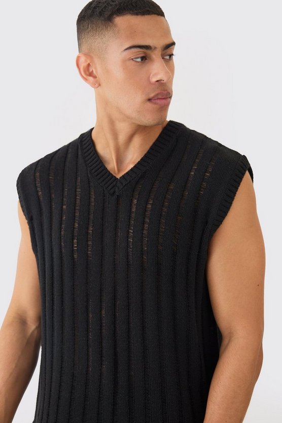 Oversize Tanktop in Schwarz