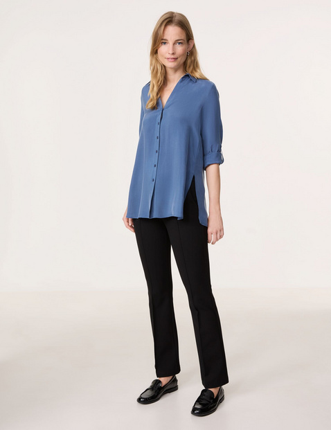 Longbluse aus Cupro
