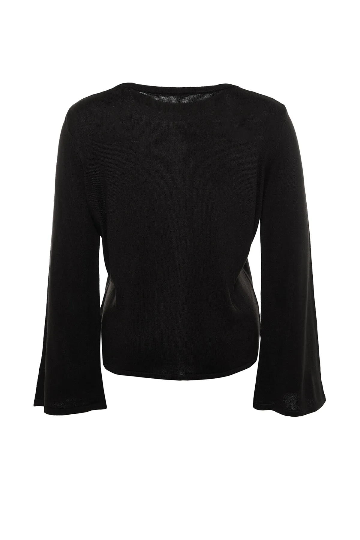 Trendyol Curve  Schwarzer Strickpullover mit spanischen Ärmeln TBBAW23AN00034