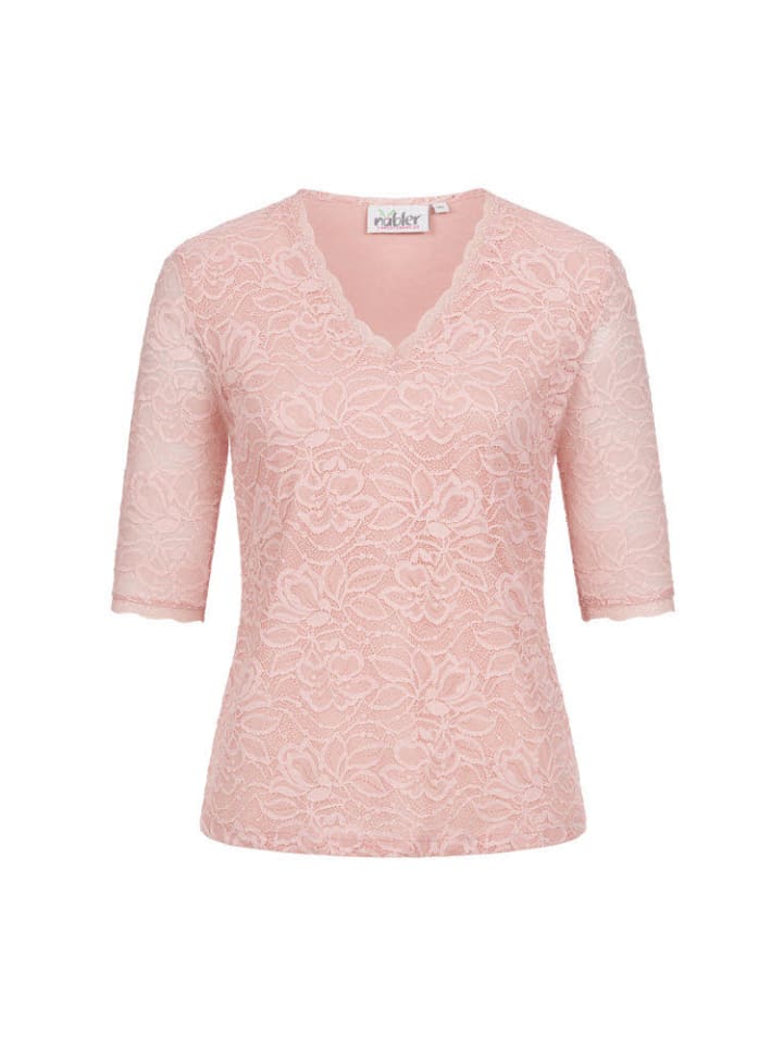 Nübler Trachtenblse kurzarm Frieda in Rose günstig kaufen