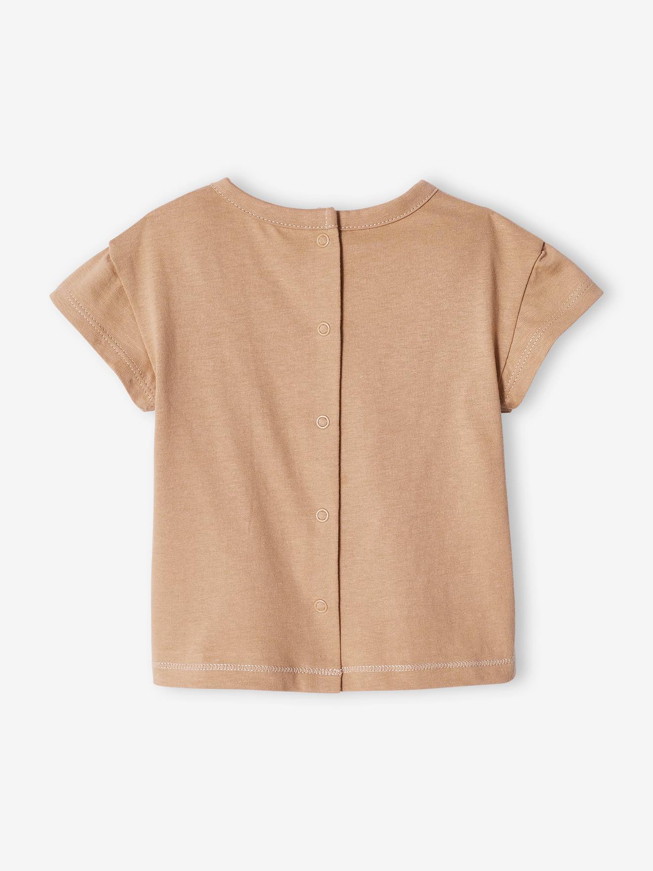 Lot de 2 T-shirts basics bébé manches courtes taupe