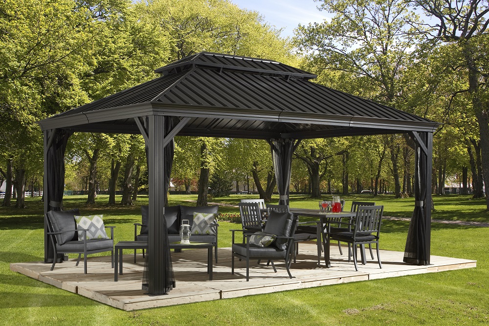 50NRTH Sojag Aluminium Pavillon Messina 12x16 anthrazit