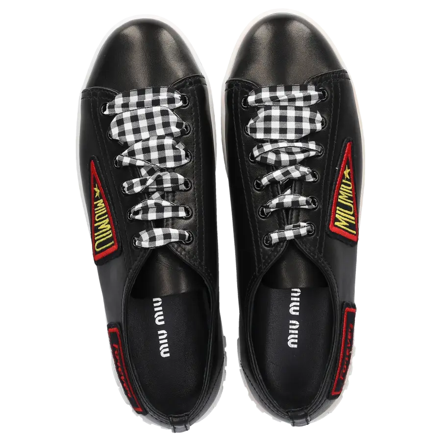 Miu Miu - Sneaker low Kalbsleder - schwarz