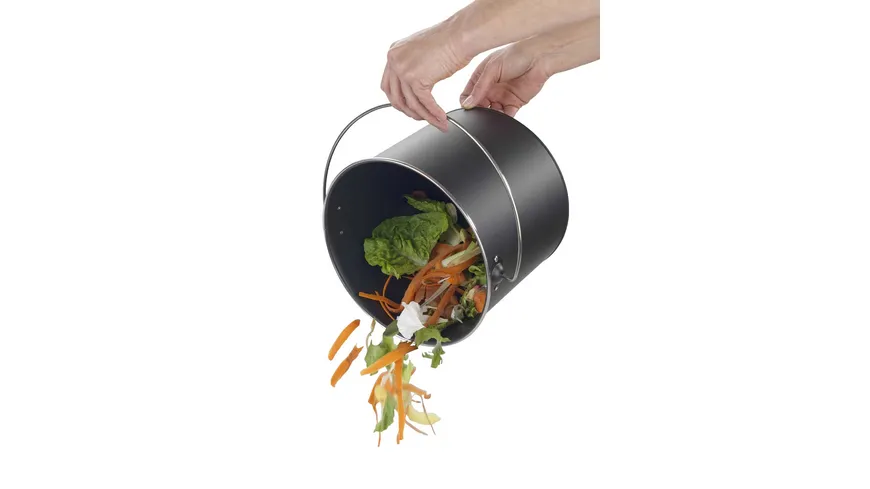 WENKO Komposteimer Nero 6l schwarz, silber