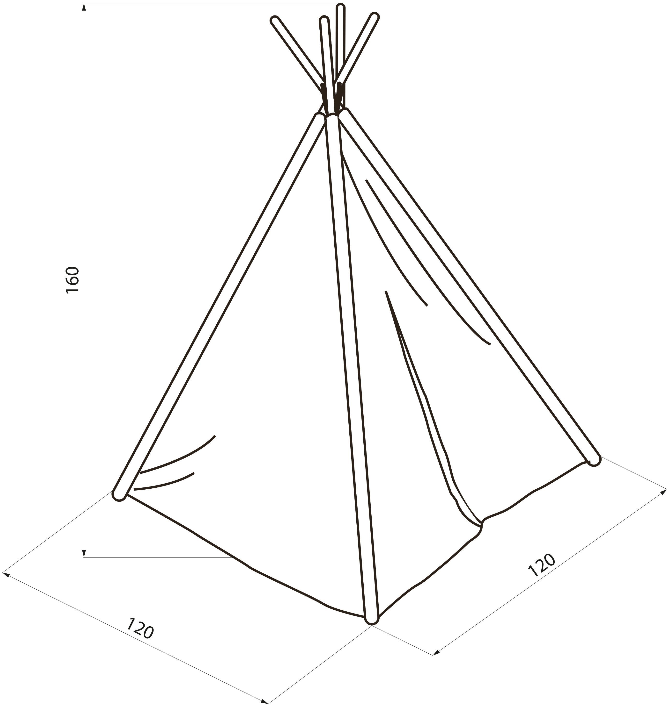 Sunny Tipi-Zelt Weltkarte